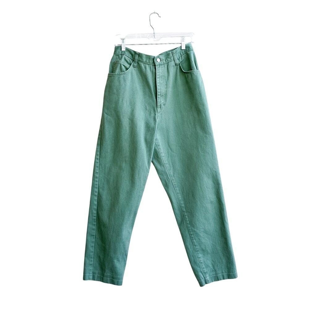 Vintage 80s/90s Gitano Teal High Waisted Tapered Mom Jean - Check‎ Measurements